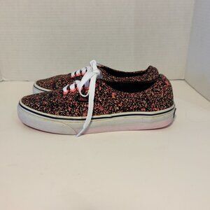 Vans Era Confetti Black/Pink Lace-Up Unisex Sneakers Men 7.5; Women 9